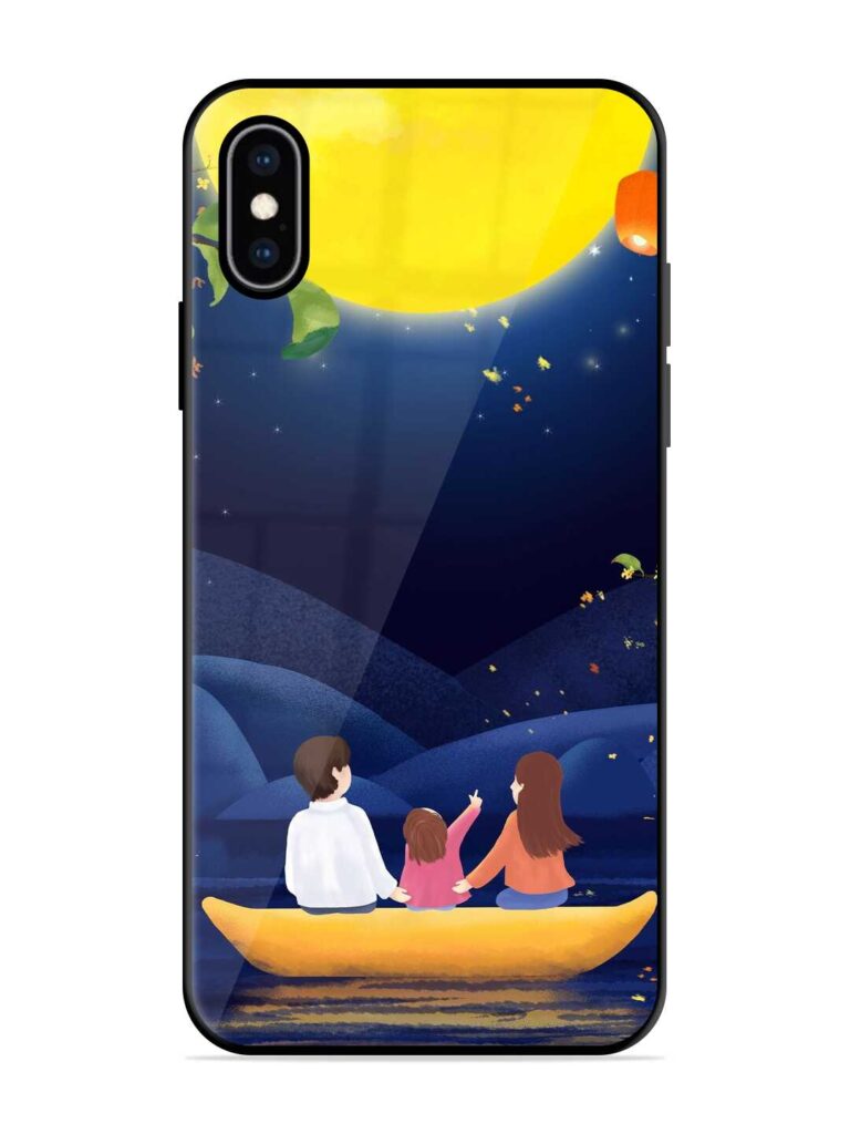 Happy Family And Beautiful View Premium Glass Case for Apple Iphone XS Max Zapvi
