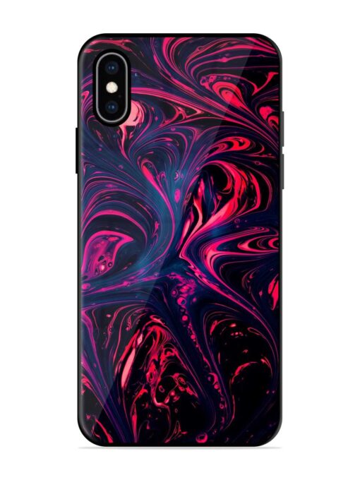 Abstract Background Premium Glass Case for Apple Iphone XS Max Zapvi