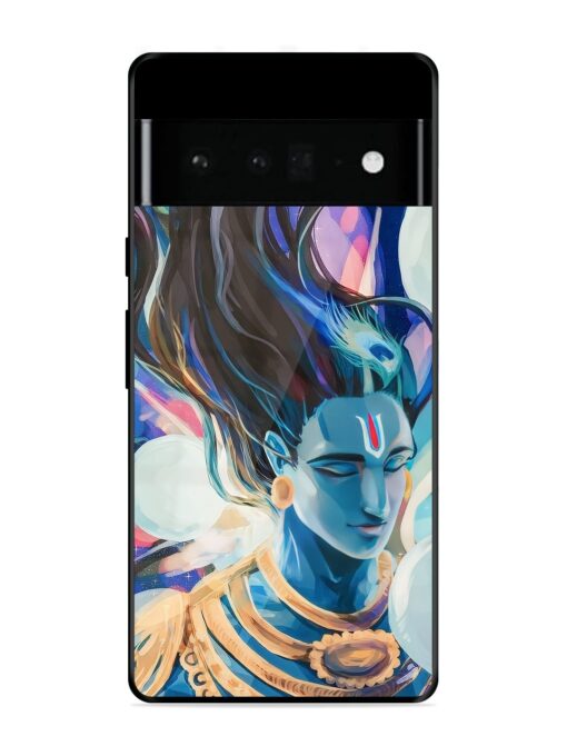 Bhagwan Sri Krishna Glossy Metal Phone Cover for Google Pixel 6 Pro Zapvi