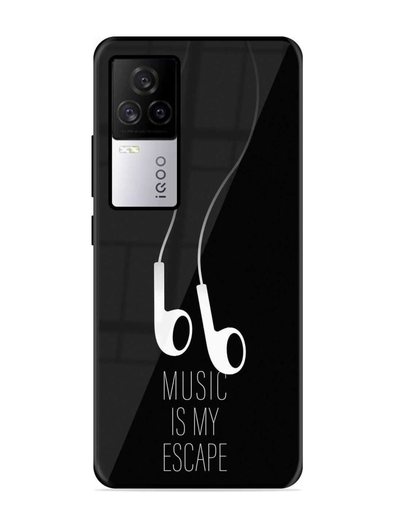 Music Is My Escape Premium Glass Case for iQOO 7 Legend (5G) Zapvi