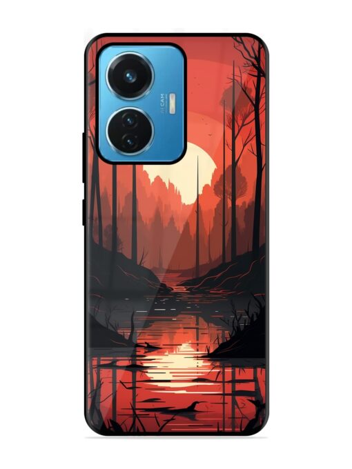 Natural Landscape Glossy Metal Phone Cover for iQOO Z6 (44W) Zapvi