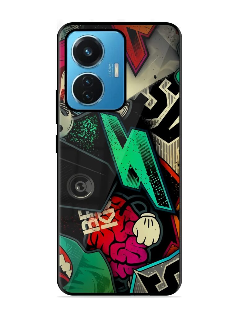 Graffiti Art Glossy Metal Phone Cover for iQOO Z6 (44W) Zapvi