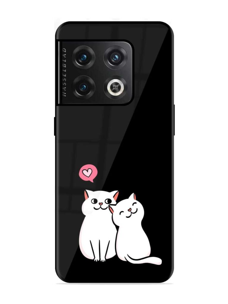 Cat Love Glossy Metal TPU Case for OnePlus 10 Pro (5G) Zapvi