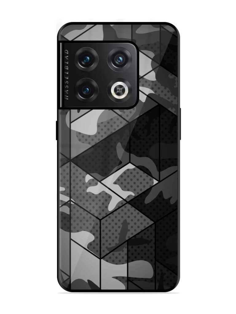 Hexagonal Pattern Glossy Metal TPU Case for OnePlus 10 Pro (5G) Zapvi