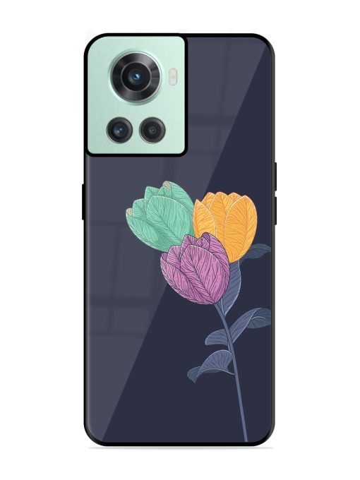 Flower Vector Glossy Metal TPU Case for OnePlus 10R (5G) Zapvi