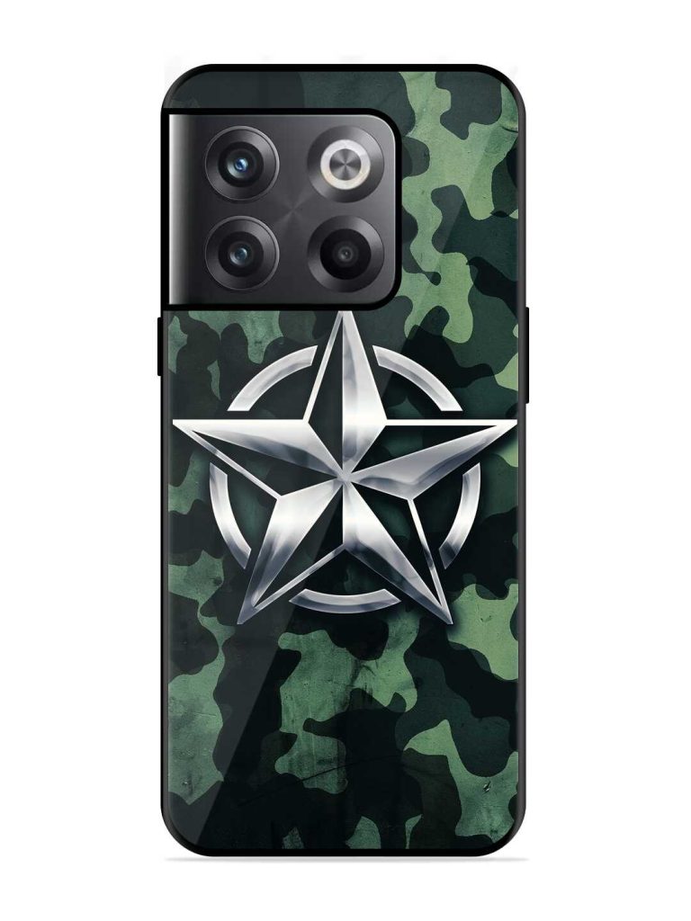 Indian Army Star Design Premium Glass Case for OnePlus 10T (5G) Zapvi