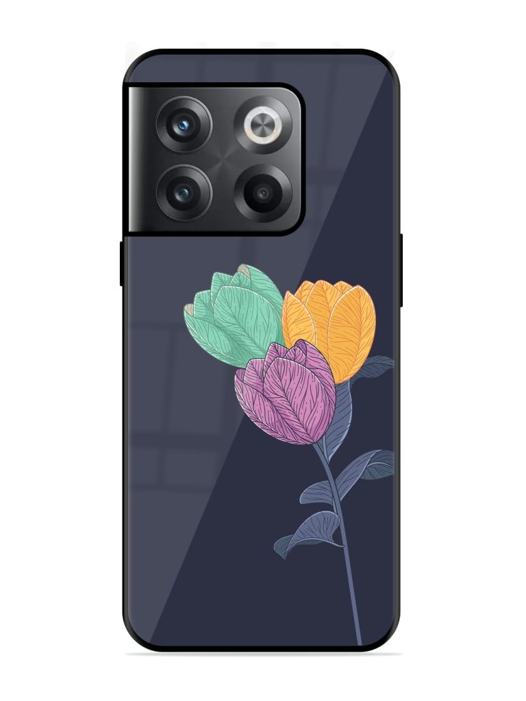 Flower Vector Premium Glass Case for OnePlus 10T (5G) Zapvi