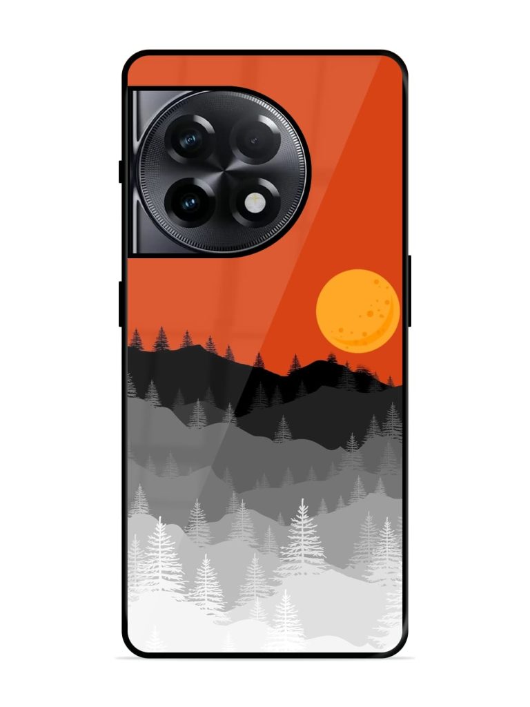 Mountain Lofi Sun Glossy Metal TPU Case for OnePlus 11R (5G) Zapvi