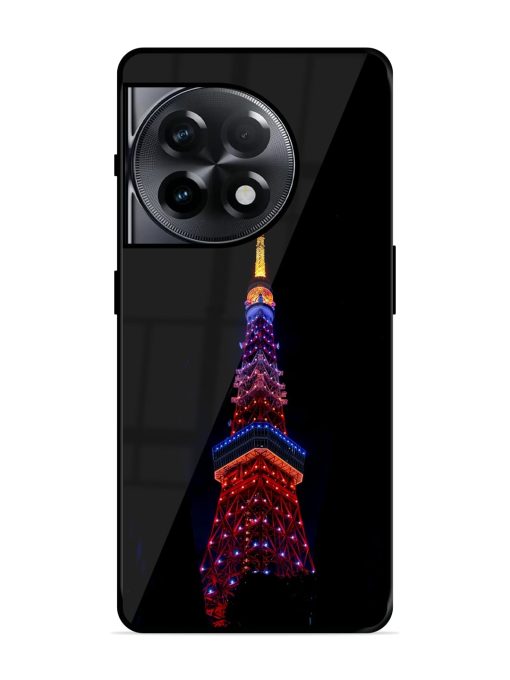 Eiffel Tower Night View Glossy Metal TPU Case for OnePlus 11R (5G) Zapvi