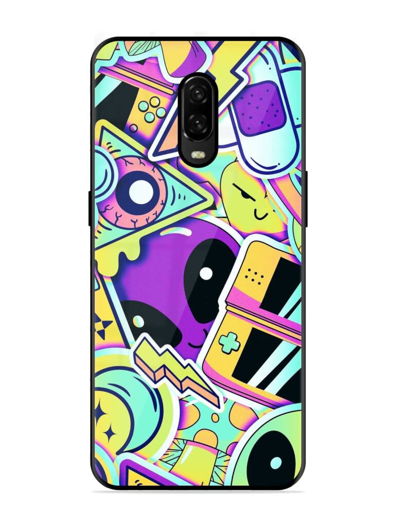 Scratch Art Glossy Metal Phone Cover for OnePlus 6T Zapvi