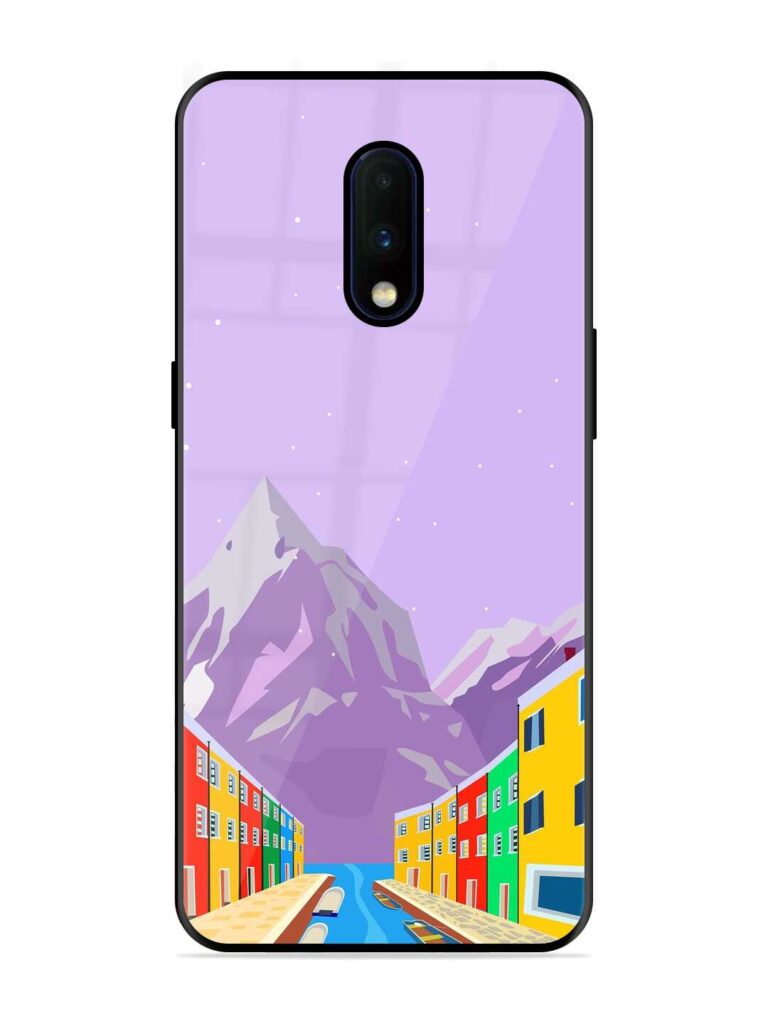 Venice City Illustration Glossy Metal Phone Cover for OnePlus 7 Zapvi