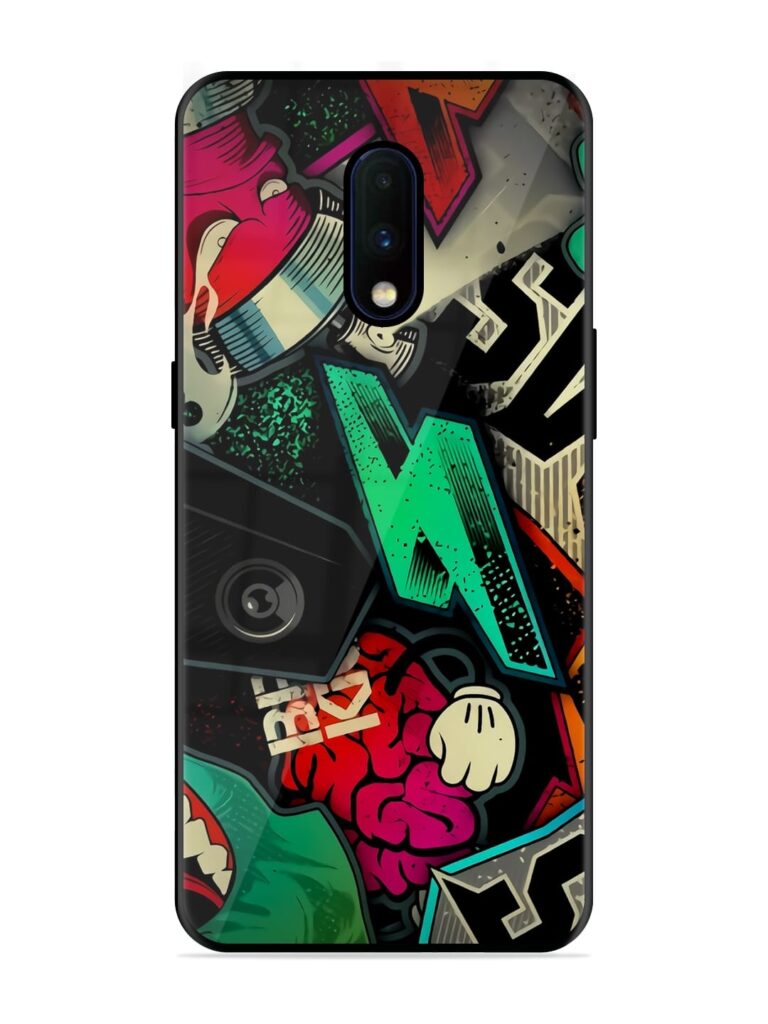 Graffiti Art Glossy Metal Phone Cover for OnePlus 7 Zapvi
