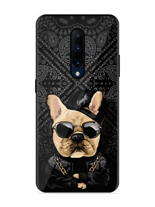 Gangsta Cool Sunglasses Dog Premium Glass Case for OnePlus 7 Pro Zapvi