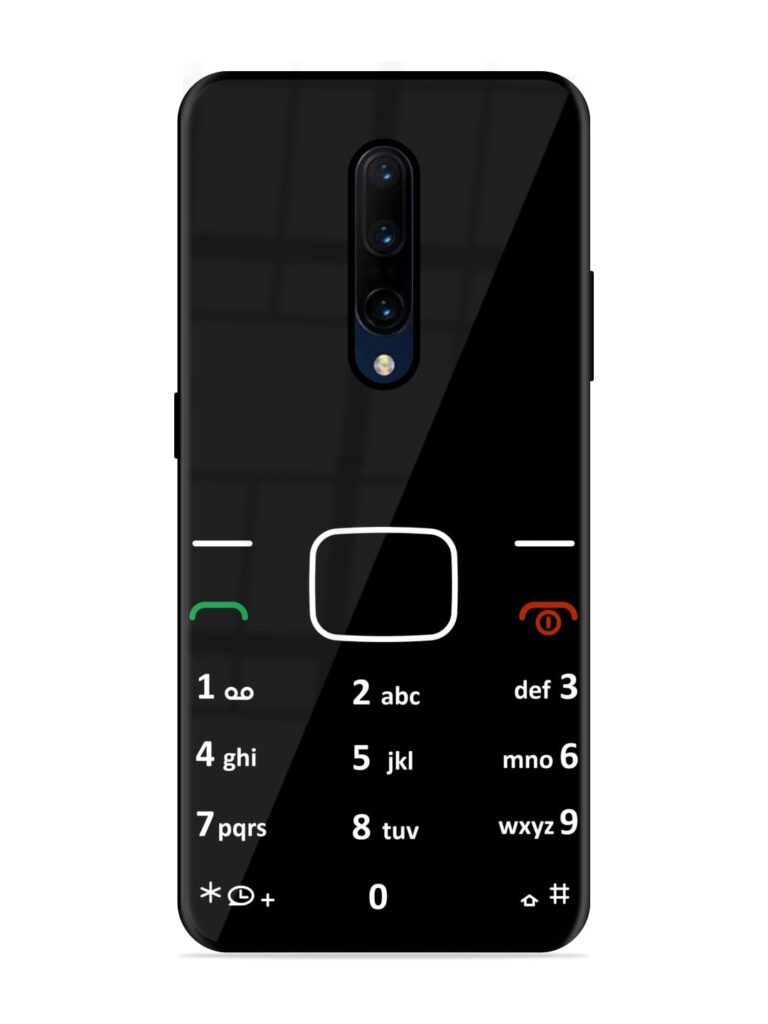 Retro Cellphone Bottons Premium Glass Case for OnePlus 7 Pro Zapvi