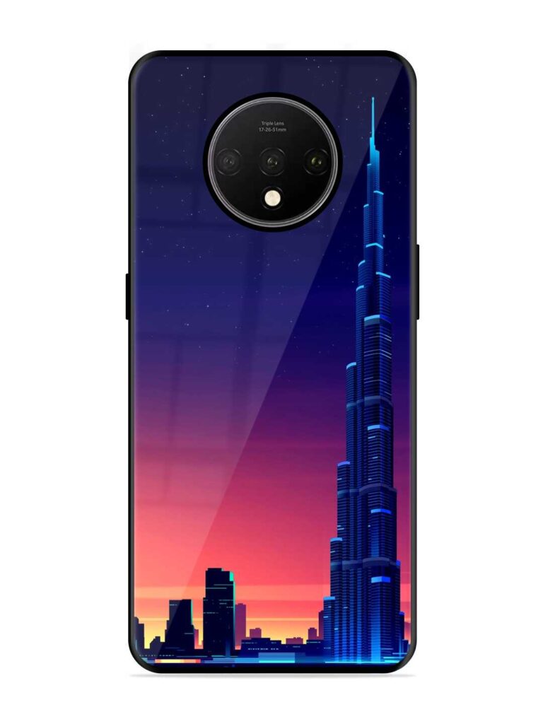 Burj Khalifa Abstract Glossy Metal TPU Case for OnePlus 7T Zapvi