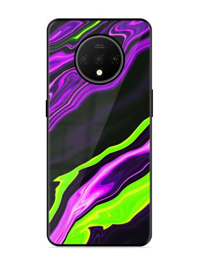Bright Fluid Violet Glossy Metal TPU Case for OnePlus 7T Zapvi