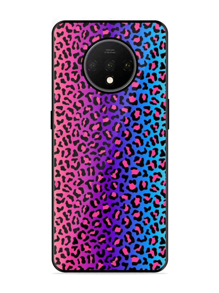 Colorful Leopard Seamless Glossy Metal TPU Case for OnePlus 7T Zapvi