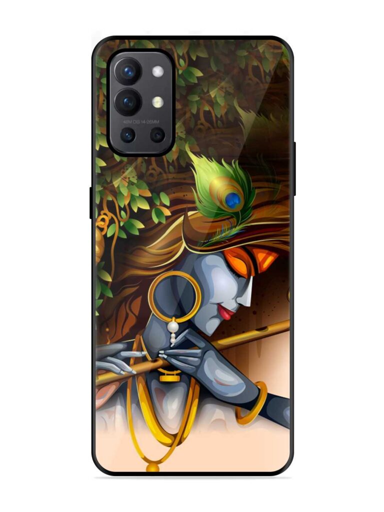 Krishna Glossy Metal Phone Cover for OnePlus 9R (5G) Zapvi
