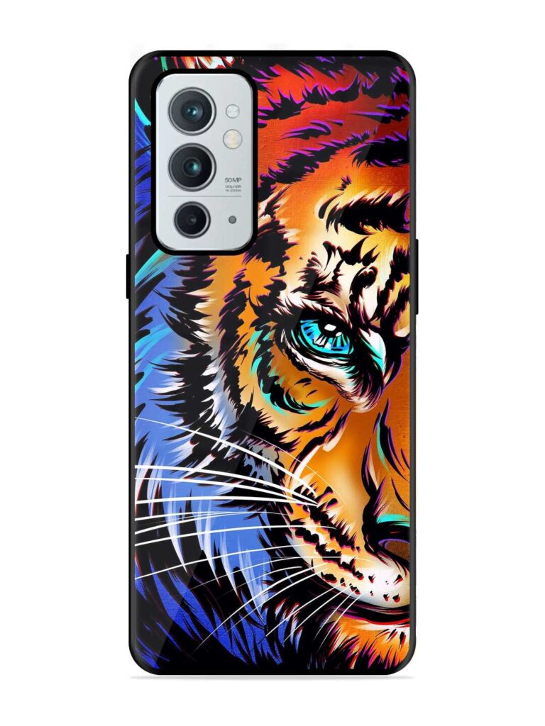 Colorful Lion Art Glossy Metal TPU Case for OnePlus 9RT (5G) Zapvi