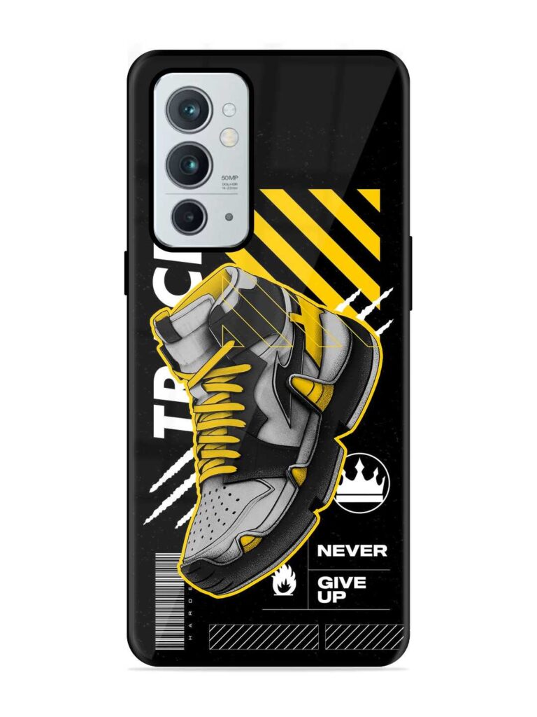 Shoe Background Glossy Metal TPU Case for OnePlus 9RT (5G) Zapvi