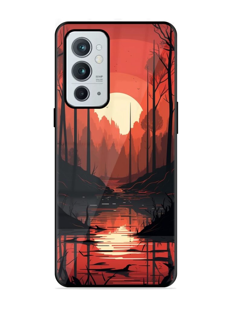 Natural Landscape Glossy Metal TPU Case for OnePlus 9RT (5G) Zapvi