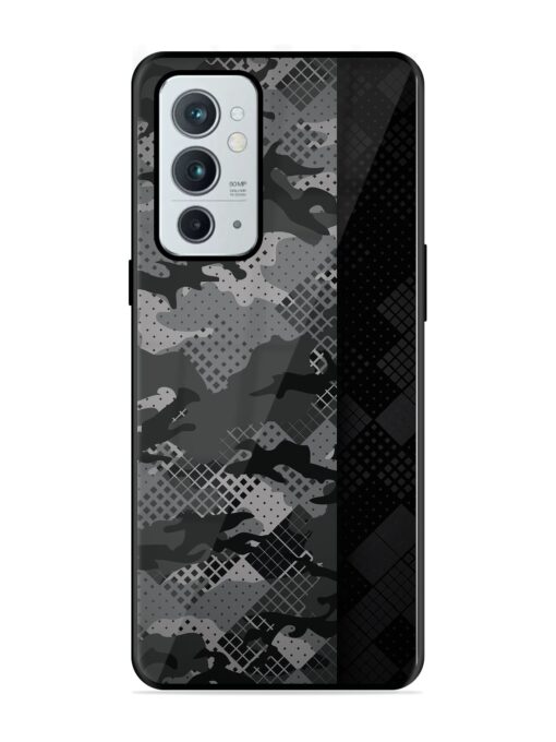 Dark Camouflage Glossy Metal TPU Case for OnePlus 9RT (5G) Zapvi