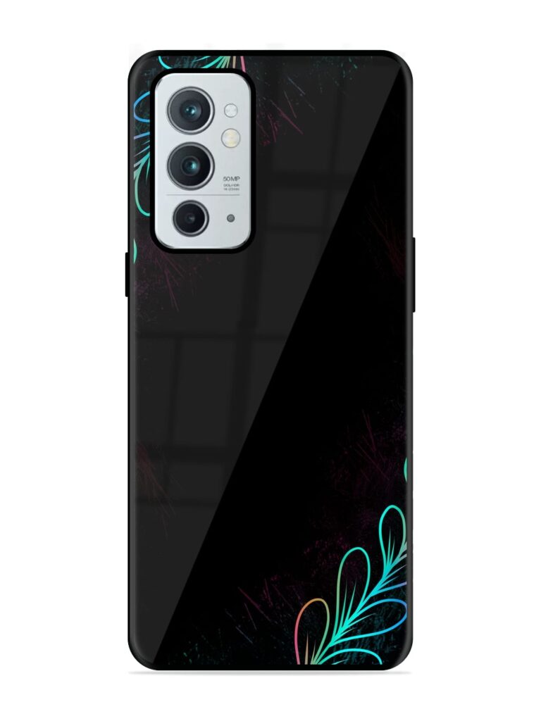 Decorative Line Art Glossy Metal TPU Case for OnePlus 9RT (5G) Zapvi