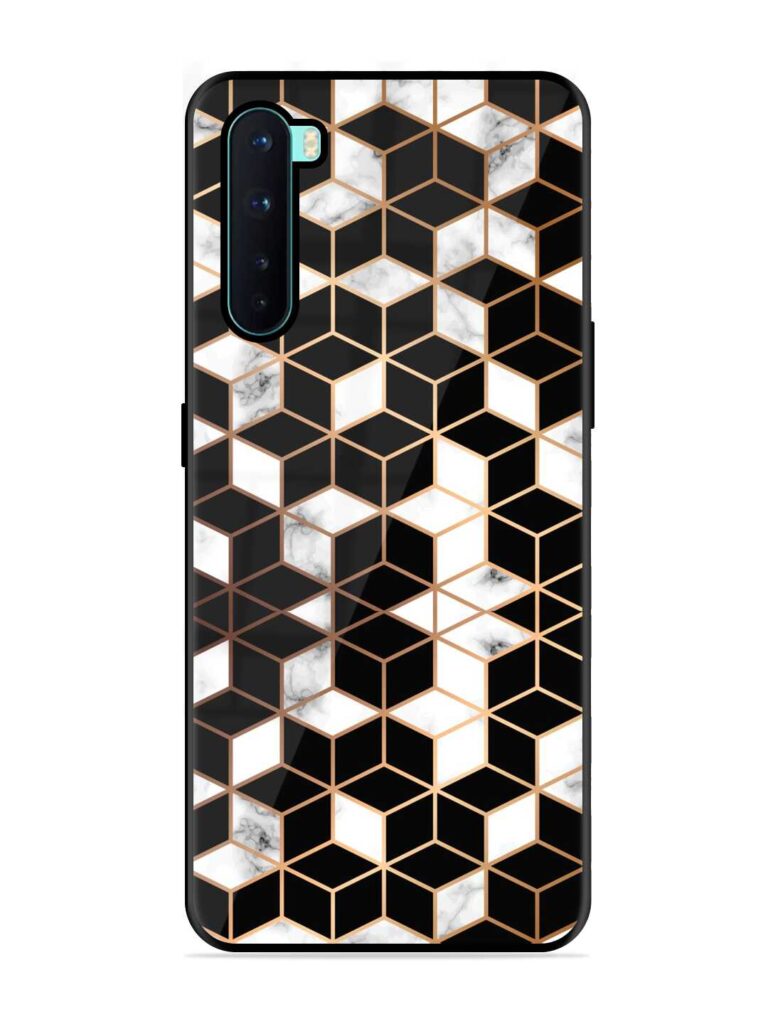 Vector Marble Texture Glossy Metal Phone Cover for OnePlus Nord Zapvi