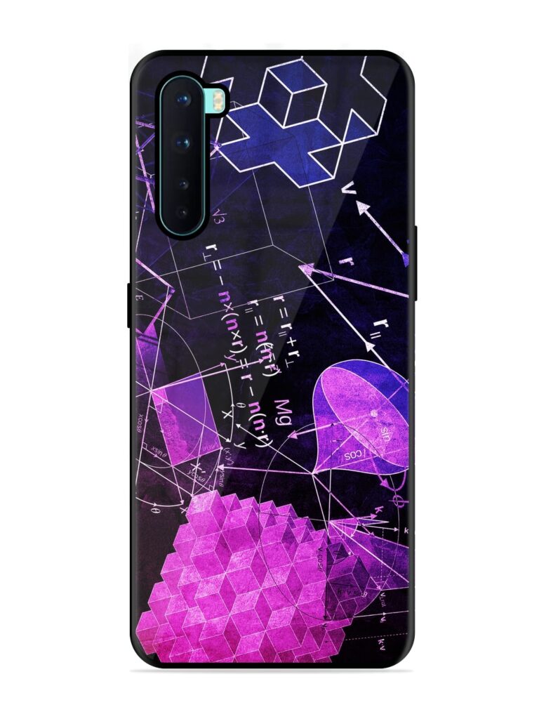 Math Physics Formula Art Glossy Metal Phone Cover for OnePlus Nord Zapvi