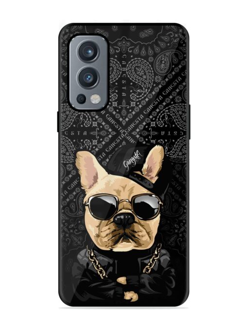 Gangsta Cool Sunmetales Dog Glossy Metal Phone Cover for OnePlus Nord 2 (5G) Zapvi