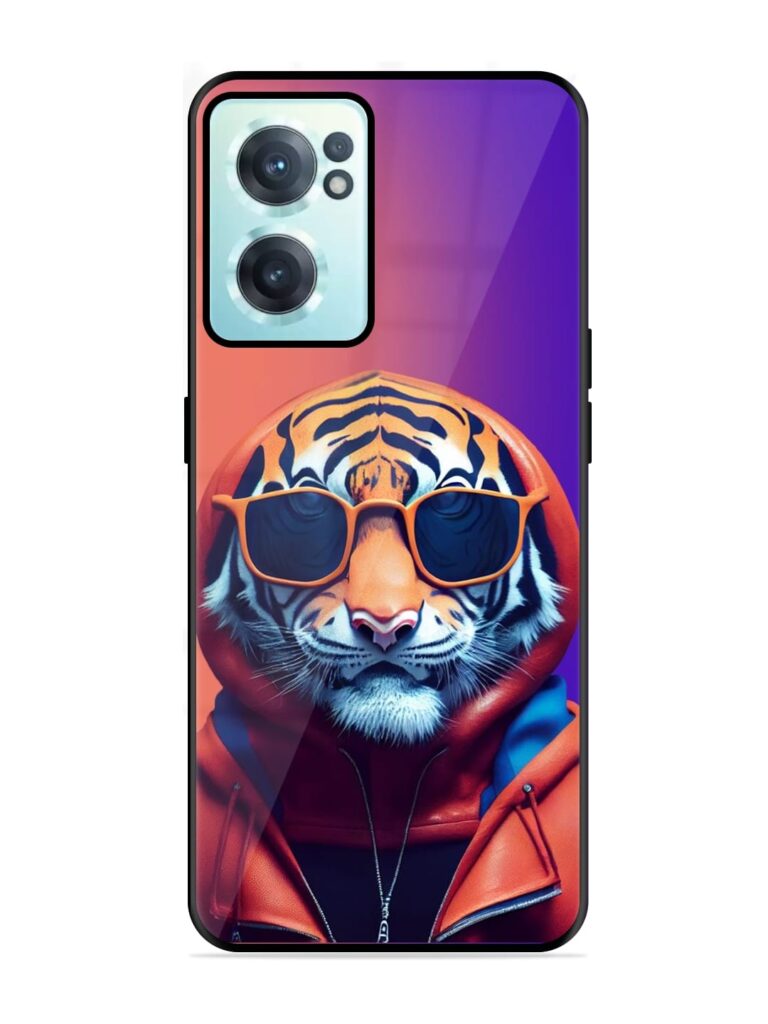 Tiger Animation Glossy Metal TPU Case for OnePlus Nord CE 2 (5G) Zapvi