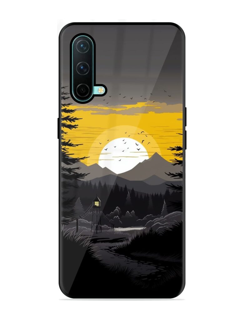 Sunset Vector Premium Glass Case for OnePlus Nord CE (5G) Zapvi