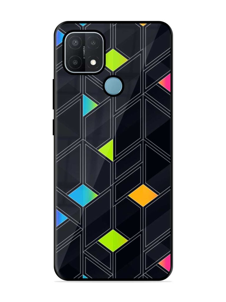 Abstract Mosaic Seamless Premium Glass Case for Oppo A15 Zapvi