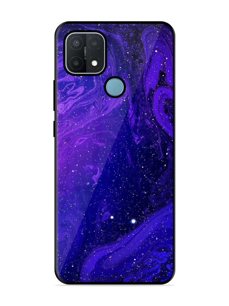 Galaxy Acrylic Abstract Art Premium Glass Case for Oppo A15S Zapvi