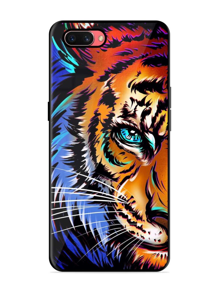 Colorful Lion Art Premium Glass Case for Oppo A3S Zapvi