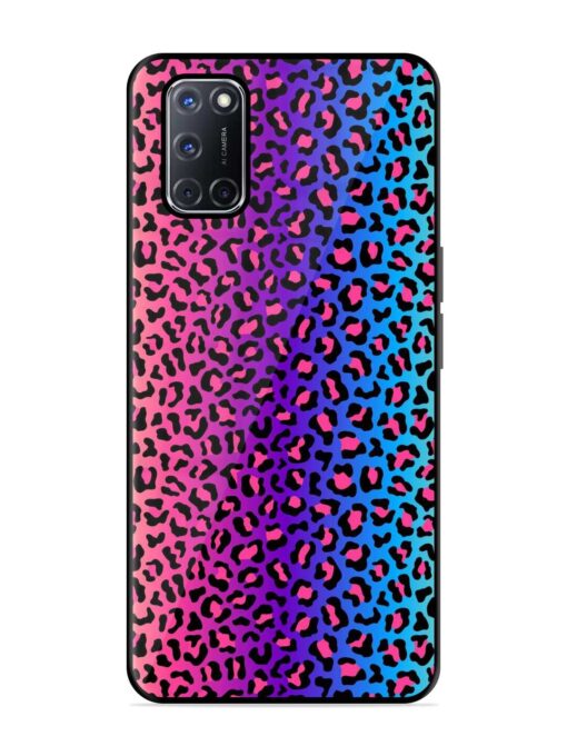 Colorful Leopard Seamless Premium Glass Case for Oppo A52 Zapvi