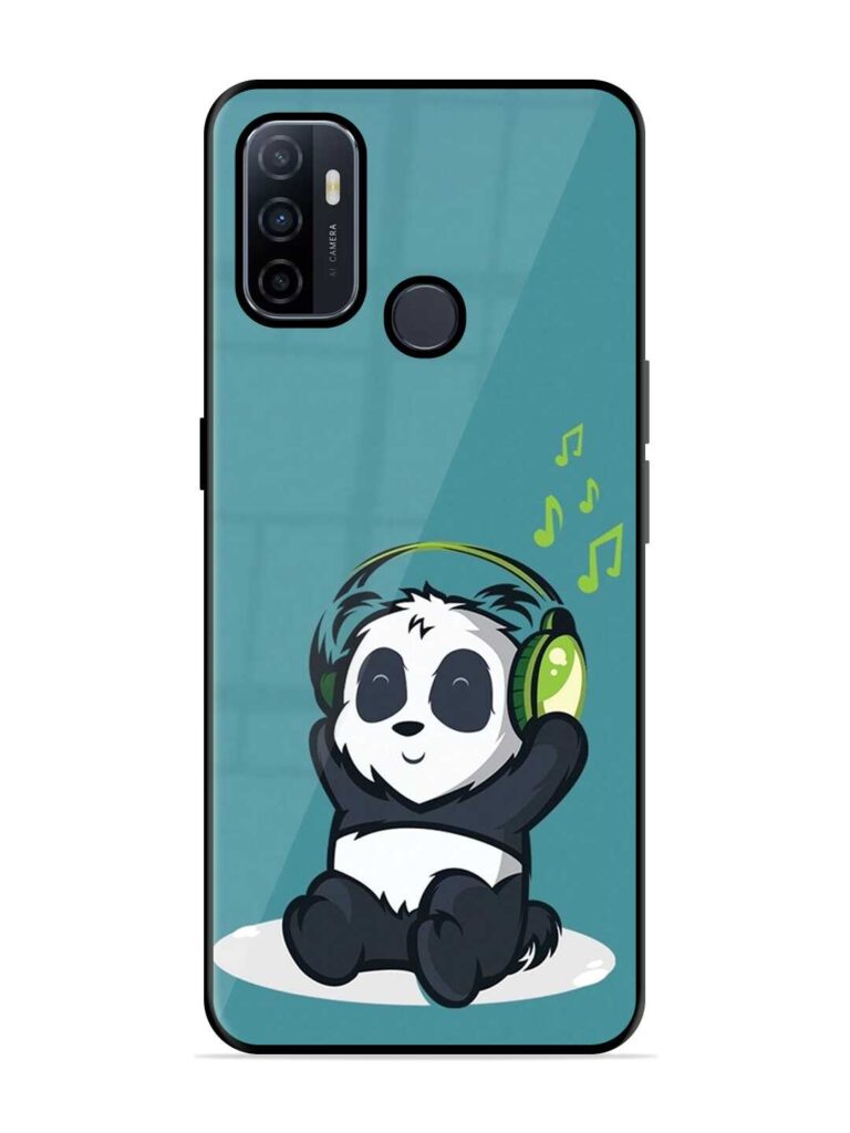 Music Panda Premium Glass Case for Oppo A53 Zapvi