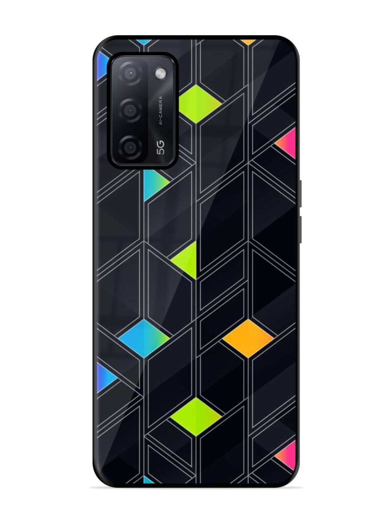 Abstract Mosaic Seamless Premium Glass Case for Oppo A53S (5G) Zapvi