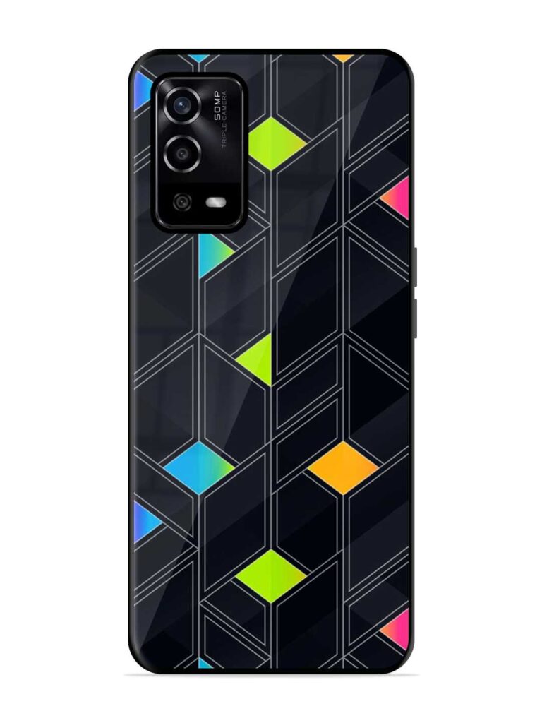 Abstract Mosaic Seamless Premium Glass Case for Oppo A55 Zapvi