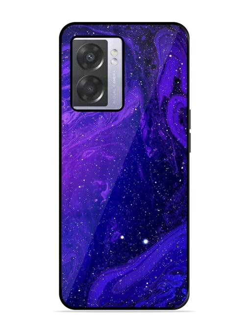 Galaxy Acrylic Abstract Art Premium Glass Case for Oppo A57 (5G) Zapvi