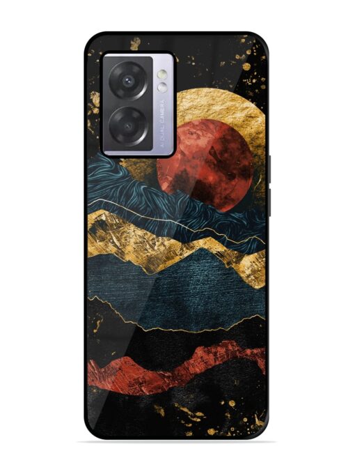 Gold Painting View Premium Glass Case for Oppo A57 (5G) Zapvi