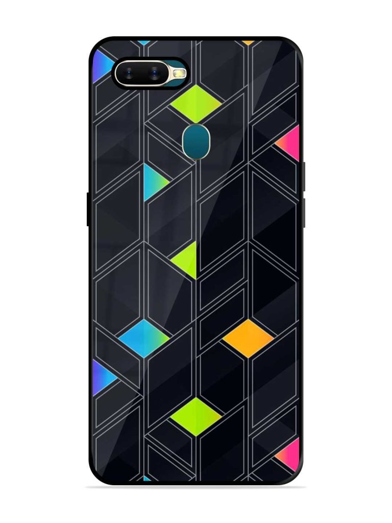 Abstract Mosaic Seamless Premium Glass Case for Oppo A5s Zapvi