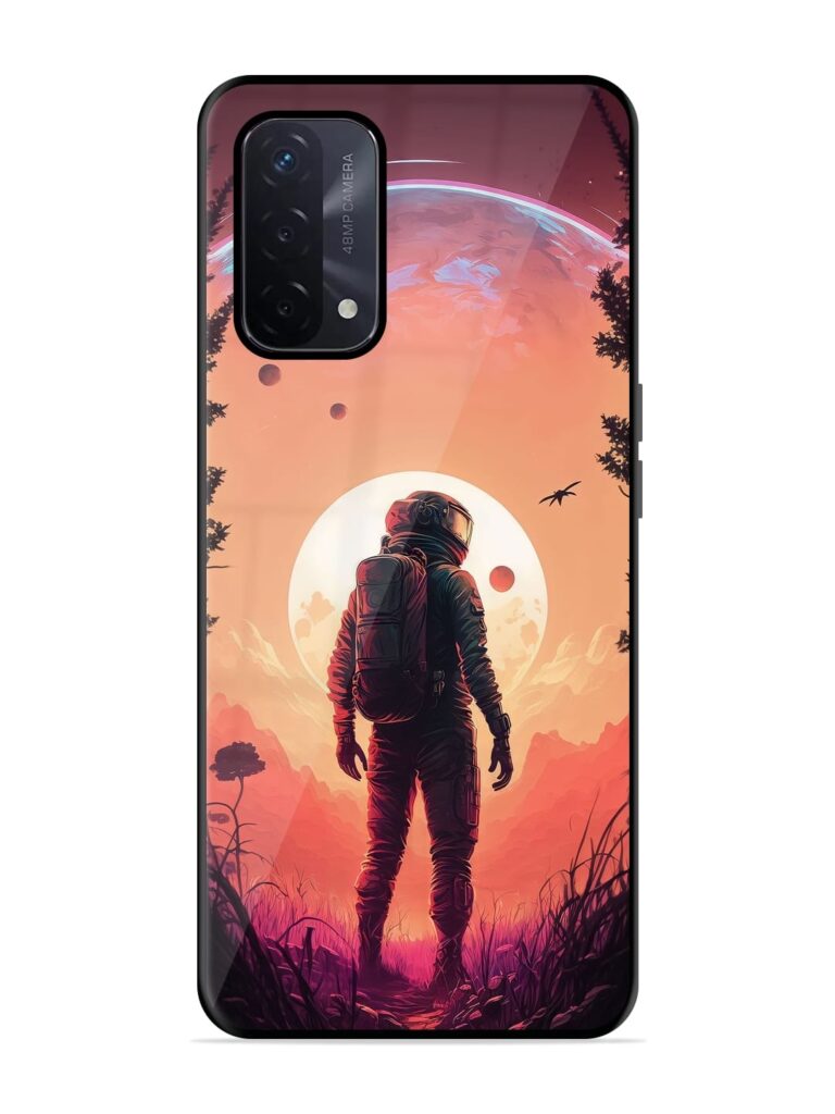 Red Sky At Morning Premium Glass Case for Oppo A74 (5G) Zapvi