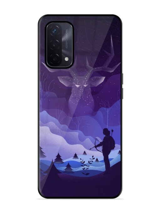 Deer Forest River Premium Glass Case for Oppo A74 (5G) Zapvi