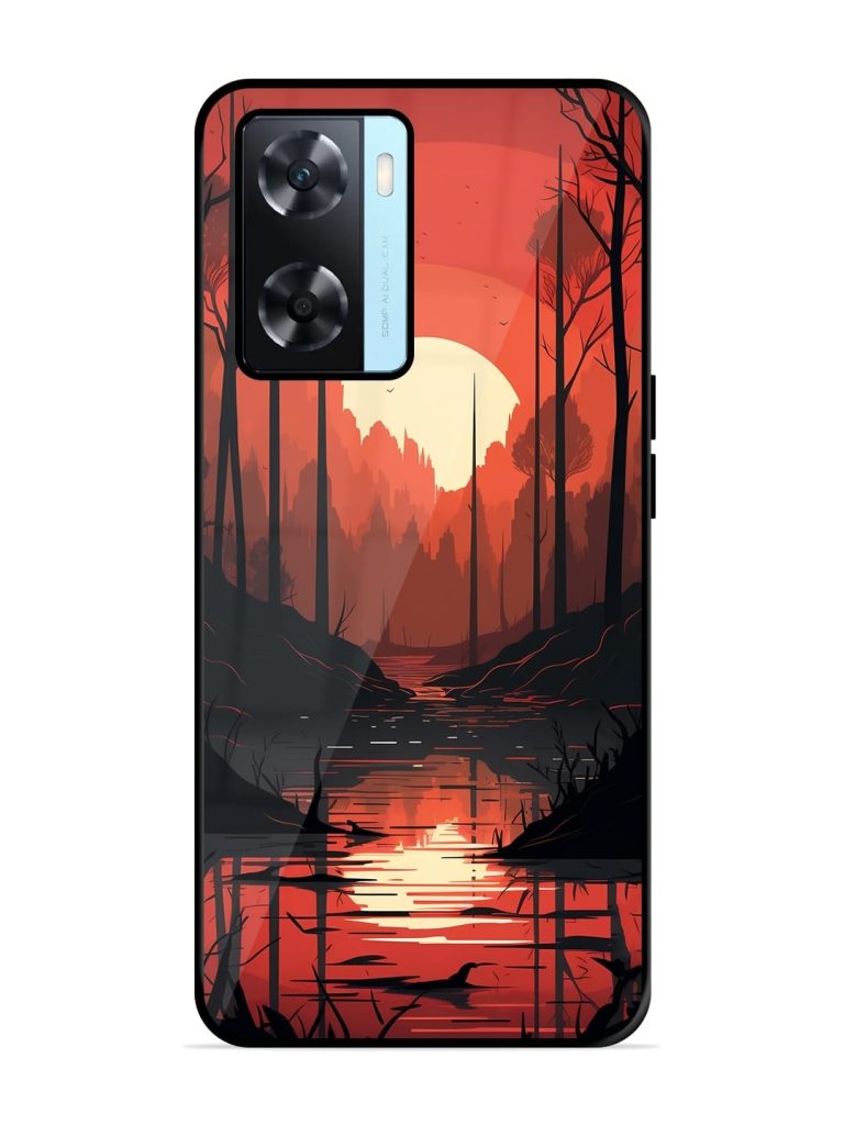Natural Landscape Glossy Metal TPU Case for Oppo A77 Zapvi
