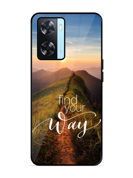 Find Your Way Glossy Metal TPU Case for Oppo A77s Zapvi