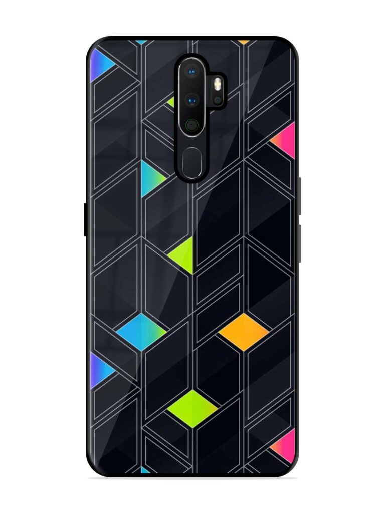 Abstract Mosaic Seamless Glossy Metal TPU Case for Oppo A9 (2020) Zapvi