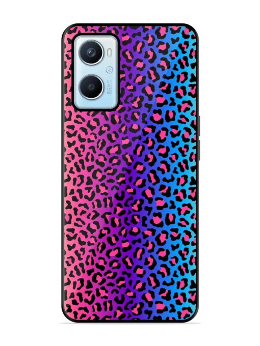 Colorful Leopard Seamless Premium Glass Case for Oppo A96 Zapvi