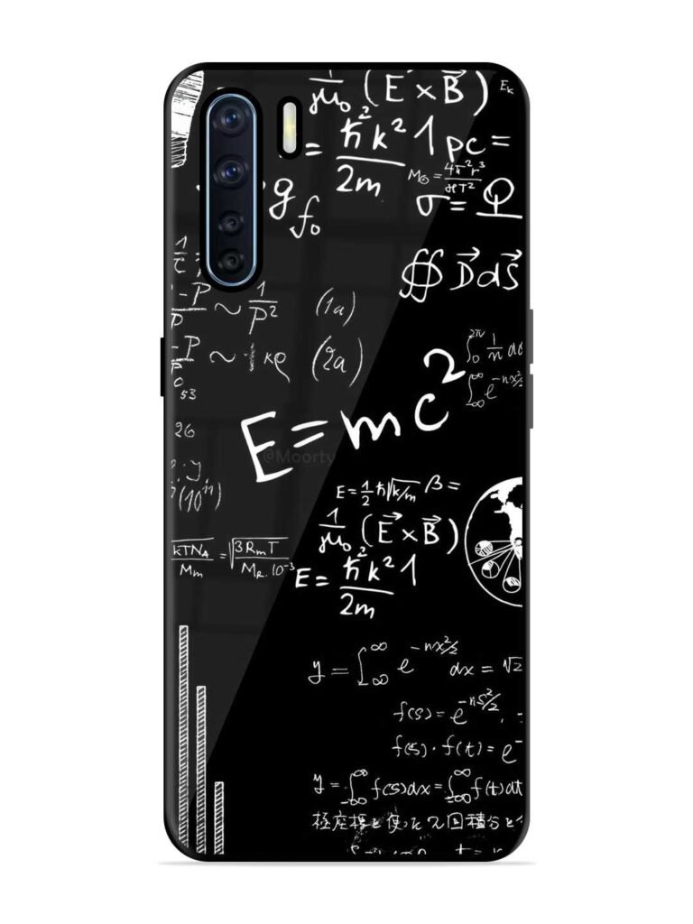 E=Mc2 Mass?Energy Equivalence Premium Glass Case for Oppo F15 Zapvi