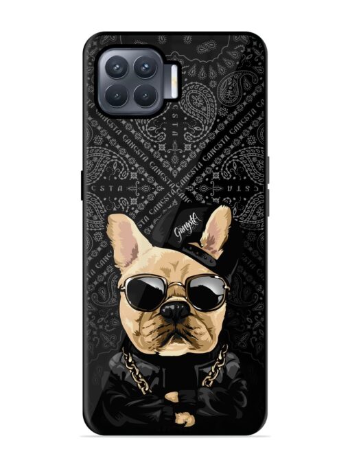 Gangsta Cool Sunglasses Dog Premium Glass Case for Oppo F17 Pro Zapvi